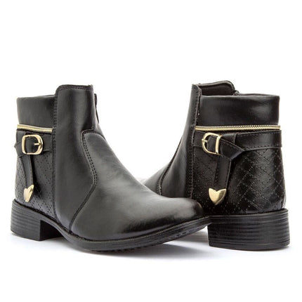 Bota Com Zíper Cano Baixo