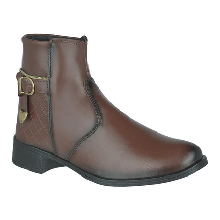 Bota Com Zíper Cano Baixo