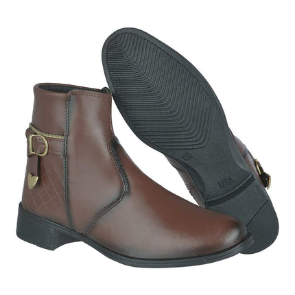 Bota Com Zíper Cano Baixo