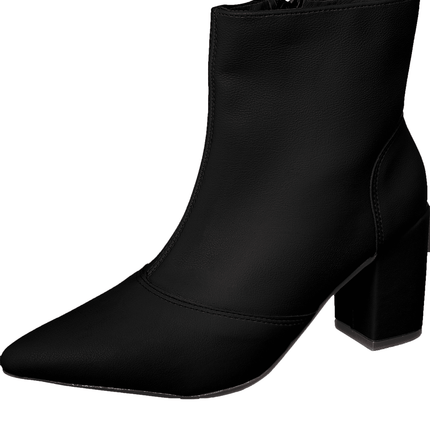 Bota Salto Bico Fino Cano Médio