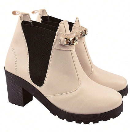 Bota Cano Curto Com Corrente