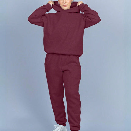 Conjunto Moletom com Capuz Flanelado Liso