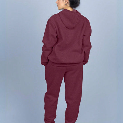 Conjunto Moletom com Capuz Flanelado Liso