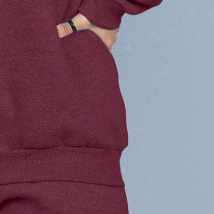 Conjunto Moletom com Capuz Flanelado Liso