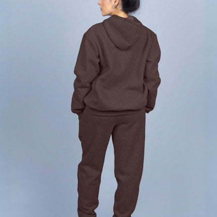 Conjunto Moletom com Capuz Flanelado Liso