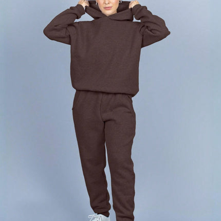 Conjunto Moletom com Capuz Flanelado Liso