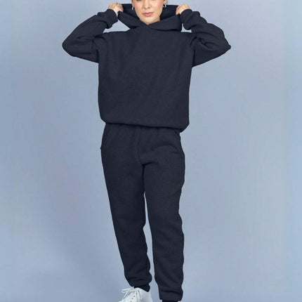 Conjunto Moletom com Capuz Flanelado Liso