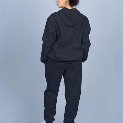 Conjunto Moletom com Capuz Flanelado Liso