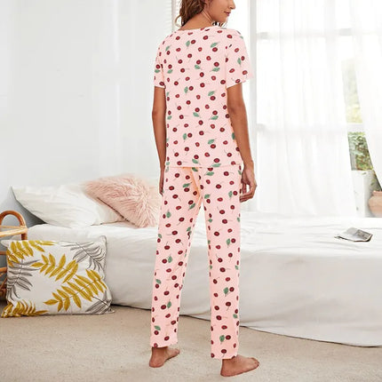 Pijama Pink Cherry Feminino Longo