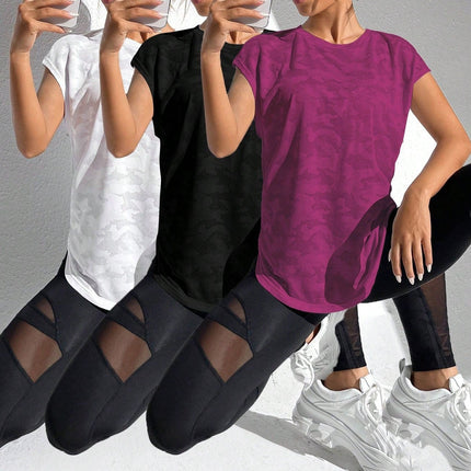 Kit 3 Camisetas Feminina manga curta esportivas Milan