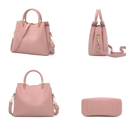 Kit Bolsa Feminina Jacaré 3 Peças