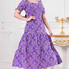 Vestido em Laise Roxo com Bordados elegantes
