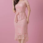 Vestido em renda Rosa Mullet Forrado