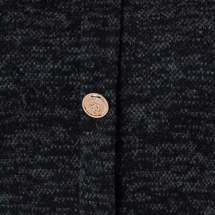 Vestido Preto em Malha Tricot Manga Longa