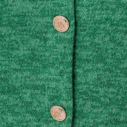 Vestido manga longa Tuibnho em Malha Tricot Verde